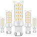 KINDEEP G9 LED Bulb, Replace 60W Halogen Bulb, 8W 650Lumens, Warm White(3000K), Not Dimmable, 360 Degree Beam Angle LED Light Bulbs, 5 Pack