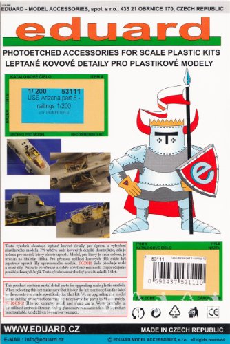 EDU53111 1:200 Eduard PE - USS Arizona Detail Set Part 5 - Railings (for use with the Trumpeter kit) MODEL KIT ACCESSORY