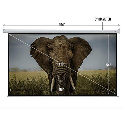 Homegear 110" HD Motorized 16:9 Projector Screen W/ Remote Control Homegear 110" HD Motorized 16:9 Projector Screen W/ Remote Control