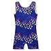 HOZIY Blue Gymnastics Leotards for Girls Size 6-7 Years Old Biketard Unitards Dance Clothes Clothing Apparel Tumbling Outfits with Shorts