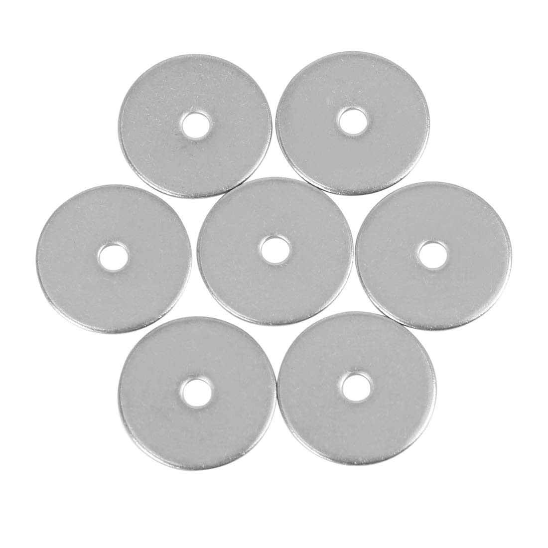 X AUTOHAUX 55pcs M4 x 25x1.5mm Stainless Steel Flat Washer Car Fastener Gaskets