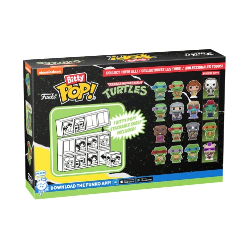Funko Bitty POP! Teenage Mutant Ninja Turtles (TMNT) - Shredder, 4-Pack - 8-Bit Raphael, 8-Bit Donatello, 8-Bit Leonardo and A Surprise Mystery Mini Figure - 0.9 Inch (2.2 Cm) Collectable - Gift Idea