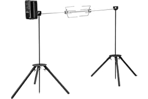 only fire Grill Rotisserie Kit for Outdoor Campfire, Open Fire Spit Rotisserie Grill System with 2 Support Legs - Included Co