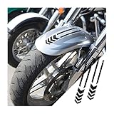 2PCS Motorcycle Front Fender Arrow Reflective