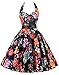 GRACE KARIN Women's 1950s Halter Style Pin-up Swing Vintage Dresses