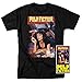 Pulp Fiction Movie Poster Uma Thurman T Shirt & Exclusive Stickers (X-Large) Black