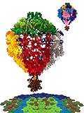 BUILD A BRAIN Imagination Flakes 500 Piece Interlocking Plastic Disc Set with Wheels Kit: Alternative Building Toys to Blocks Set; Kids Snowflake STEM Toys; Boys and Girls Educational, Connecting Toys