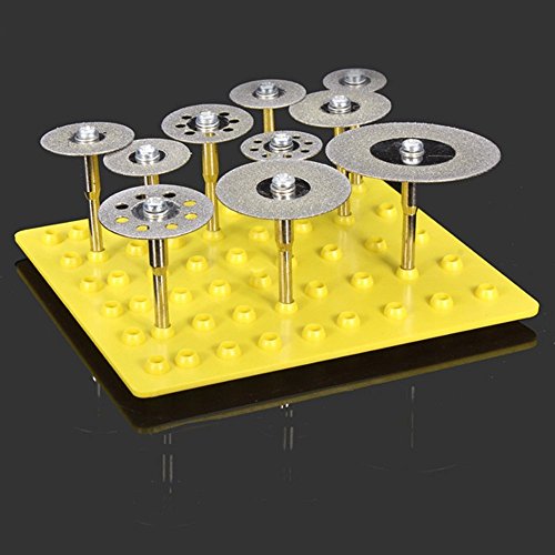 Lukcase 10PCS 1/8" Diamond Cutting Discs Cut-off Wheel Blades Set For Dremel Rotary Tool