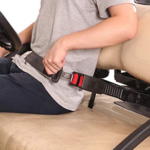10L0L 4 Passenger Universal Retractable Golf Cart Belts Kit 42" with