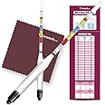 Fermtech Glass Triple Scale Hydrometer. Test The ABV, Brix & Gravity of Your Wine, Beer, Mead & Kombucha accurately (Hydro)