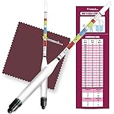 Fermtech Glass Triple Scale Hydrometer. Test The ABV, Brix & Gravity of Your Wine, Beer, Mead & Kombucha accurately (Hydro)