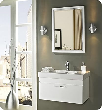 Fairmont Designs 177 Wv30 Metropolitan 30 Inch Wall Mount Vanity And Sink Set In High Gloss White Amazon Com