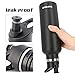 TOPOKO 25oz Hydro Double Wall Flask Stainless Steel Water Bottle, Bite Valve Top, Vacuum Insulated, Sweat Proof, Leak Proof Sports Thermos. Standard Mouth 25oz, BPA-Free, Keep Cold 24 Hours (Black)