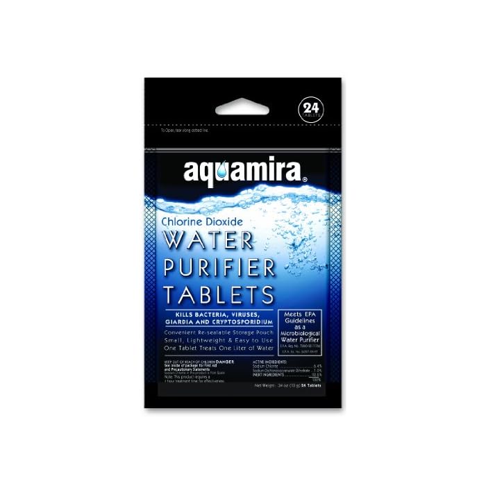 Buy Aquamira Chlorine Dioxide Water Purification Tablets (24 Pack