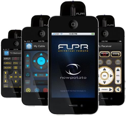 New Potato Technologies FLPR Universal Remote Control for iPhone, iPod Touch and iPad - Software - Retail Packaging - Black