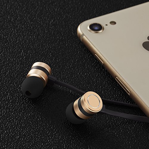Earbuds, Besiva in-Ear Headphones Noise Isolation Headsets Heavy Bass Earphones with Microphone Compatible iPhone Samsung iPad and Most Android Phones,oo3