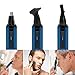 3 in 1 Nose Hair Trimmer - Waterproof Stainless Steel Nose Trimmer Ear Hair Trimmer/Eyebrow Trimmer/Precision Detailer Clipper with LED Light, Wet/Dry Use for Men&Women (Blue)