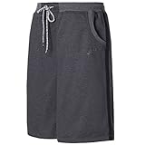 Greatrees Men's Big & Tall Heavy Weight Fleece Shorts with Embroidered