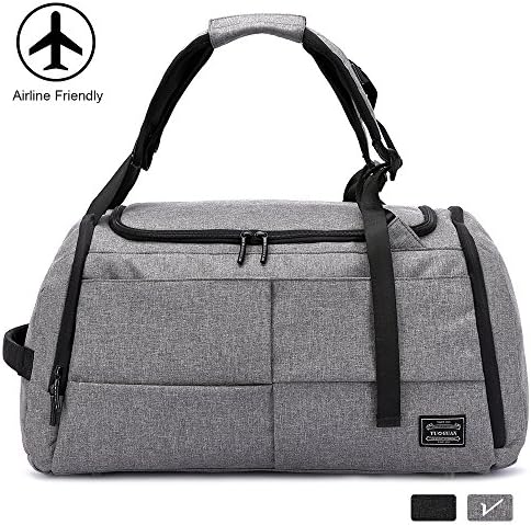 Weekender Overnight Carry-On Bag With Shoe Pouch,3 in 1 Shoulder Strap Duffel Bag For Women Mens