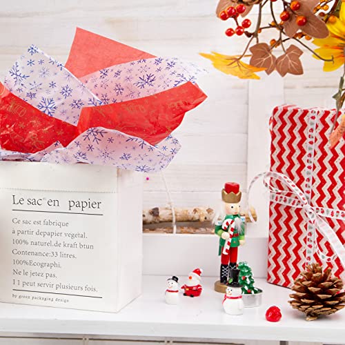 Koogel 80 Sheets Christmas Wrapping Paper, 20Inch Christmas Tissue Paper Bulk Thickened Gift Wrapping Paper for DIY Crafts Xmas Winter Gift Box Party Decor