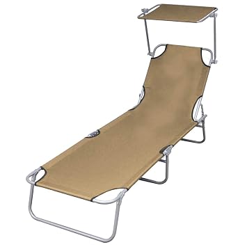 Tidyard Chaise Longue Pliable Dossier Est Réglable De