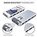 iPhone SE Case, iPhone 5S Case, iPhone 5 Case, ULAK Slim Dual Layer Protection Case Shock Absorbing Hard Rugged Ultra Protective Back Rubber Cover with Impact Protection(Silver+Gray)