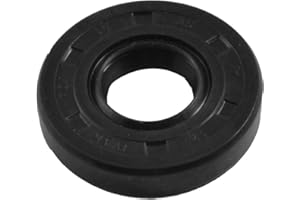 uxcell Oil Seal, TC 15mm x 35mm x 7mm Nitrile Rubber Cover Double Lip with Spring for Mechanical Motive Axle Shaft, Black