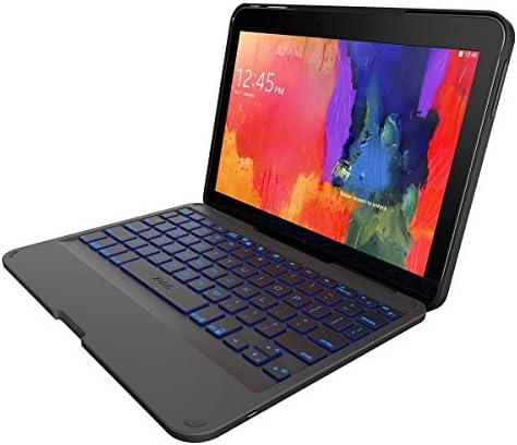 ZAGG G41ZFK-BK0 Folio Case, for Samsung Galaxy Tab 4 10.1 - Black Hinged with Backlit Bluetooth Keyboard