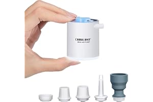Mini Air Pump, CAMULAND Portable Air Pump Ultra-Mini Air Pump for Inflatable with 1300mAh Battery USB Rechargeable, Camping L