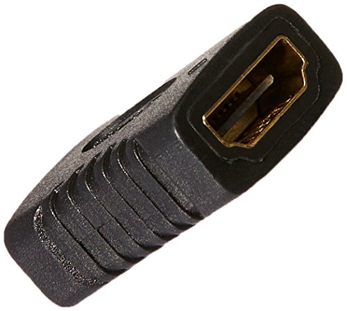 AmazonBasics HDMI Coupler (2 Pack), 29 x 22mm, Black