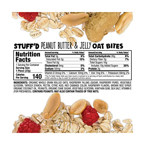BOBO’S OAT BITES, PEANUT BUTTER & JELLY STUFFED, 1.3 OUNCE (5 COUNT BOX)