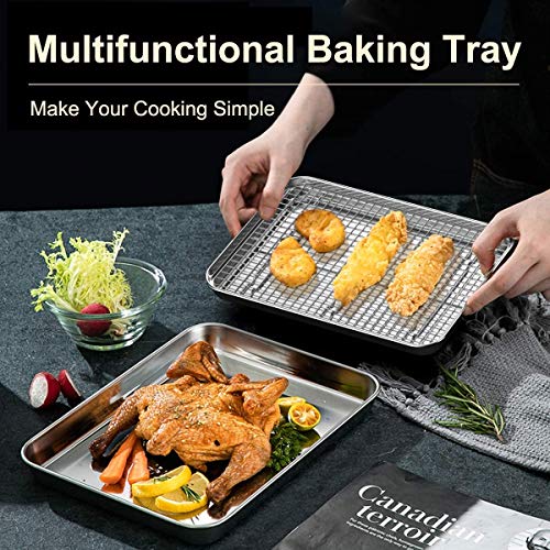 Cooling Rack & Baking Racks, HKJ Chef Stainless Steel Large Wire Rack