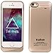 iPhone 5S / 5 Battery Case Charger Protective Rechargeable External Charging Case 2200 Mah for iPhone SE/5S/5/5C Slim Portable Backup Case Gold by Kujian