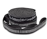 YAKOUTFITTERS Hammock Straps- Super Long 10 ft & 40 Loops & 100% No Stretch Suspension System Kit. Set of 2 (20Loops 10 Feets)