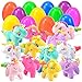 JOYIN 12 Pcs Filled Easter Eggs with Plush Unicorn, Bright Colorful Eggs Prefilled with Variety Plush Unicorn for Kids Toddlers Easter Hunt, Basket Stuffers and Party Favors