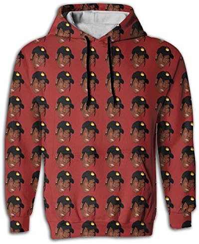 Kapok Decorate Travis Scott Pullover Hoodie Luxurious Print Sport With Pocket 3D Unisex Large