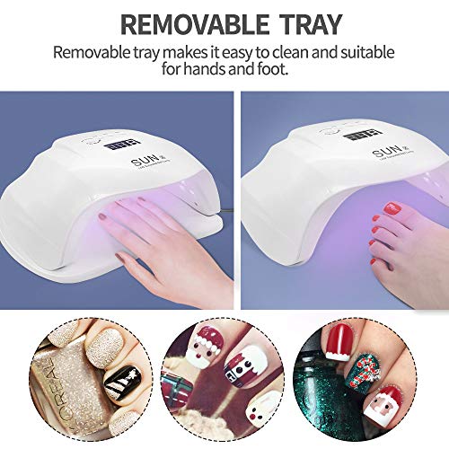 image for 54W UV nail lamp, DIOZO LED nail dryer quick-drying LED UV nail drying