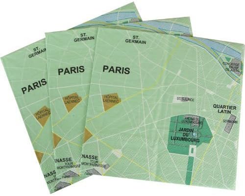 Design Ideas 5x5 Paris Mapkins - Package of 20 by AGR Gifts