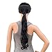 SWACC Women Long Straight/Curly Wavy Wrap Around Ponytail Extension Synthetic Hair Piece Clip in Hair extensions (Curly Wavy, 1B#-Off Black)thumb 2