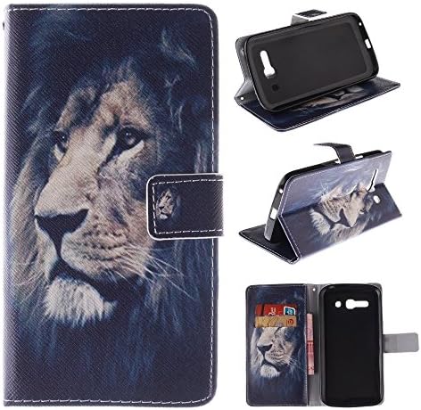 C9 Case Alcatel One Touch Pop C9 Kickstand Case,Bat King Formidable Lion Pattern Premium Leather Wallet Flip Kicstand Case Cover With Magnetic Closure For Alcatel One Touch Pop C9