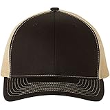 Richardson 112 Trucker Snapback Cap Black/ Vegas Gold Adjustable