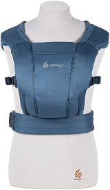 Ergobaby Embrace Soft Air Mesh Baby Carrier Blue Newborn Front Carrier view 3