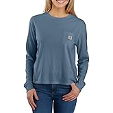 Carhartt Womens Tencel Fiber Series Loose Fit Long-Sleeve Pocket T-Shirt