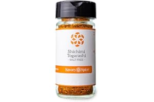 SAVORY SPICE SHOP Savory Spice Shichimi Togarashi (Salt-Free) - Japanese 7 Spice Seasoning Blend - Seven Flavor Chili Spices for Soups, Noodles, One Pot Meals and Stir-Fries (Medium Jar - Net: 2.4 oz)