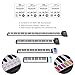 ammoon Piano Keyboard Stickers for 37/49/61/88 Key Keyboards Removable Colorful for Kids Beginners Piano Practice Learning