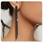 Mintolex Summer Boho Bow Star Long Tassel Earrings for Women Rhinestone Crystal Setting Womens Fringe Star Earrings Dangling Waterfall Beaded Chandelier Dangle Earrings Jewelry Gifts for Party Prom Statement Wedding Bridal Gold Silver