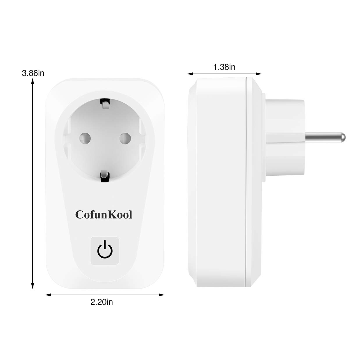 Smart Steckdose CofunKool Intelligente Wifi Steckdose mit Google home und Amazon Alexa (Echo und Echo Dot) Fernbedienung Plug 16A