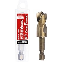 NordWolf M35 Cobalt Stubby Drill Bit | 1/2" Size, 1/4" Hex Shank For Impact Drivers, Stainless Steel & Hard Metals