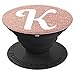 Pop Socket Cell Phones K Initial rose gold Capital Letter K - PopSockets Grip and Stand for Phones and Tablets
