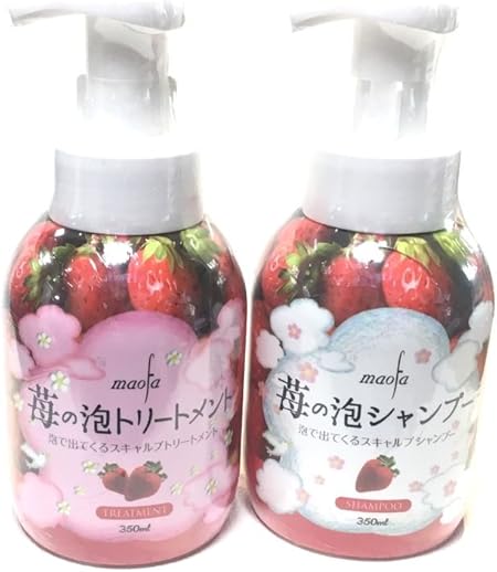 Amazon Co Jp ロイヤルアストレア マオファ 苺の泡シャンプー 350ml 苺の泡トリートメント 350ml ドラッグストア